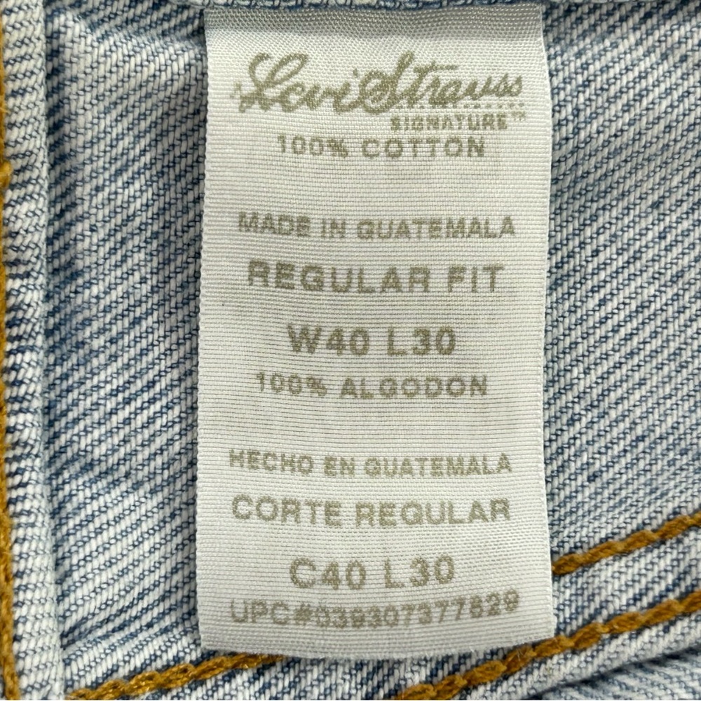 Levi's Signature Regular Fit Jeans Size 40 X 30 - Picture 10 of 11